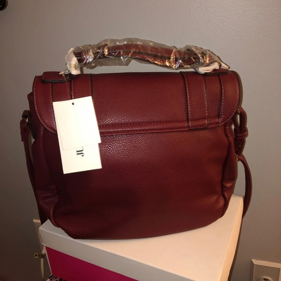 JustFab Burgundy Messenger Bag - Picture 3 of 3